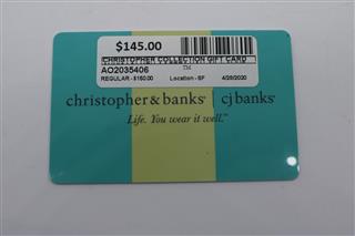 $150 CHRISTOPHER AND BANKS GIFT CARD (AO2035406) | eBay